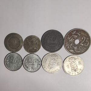 Belgium Coin Collection 1861 - 1951 Silver Vintage
